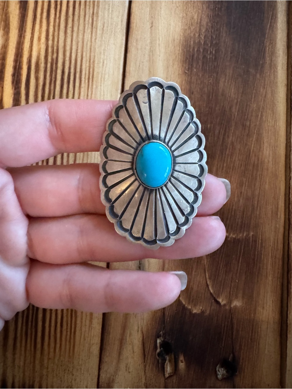 Herbert Tsosie Turquoise Accent Shield Statement